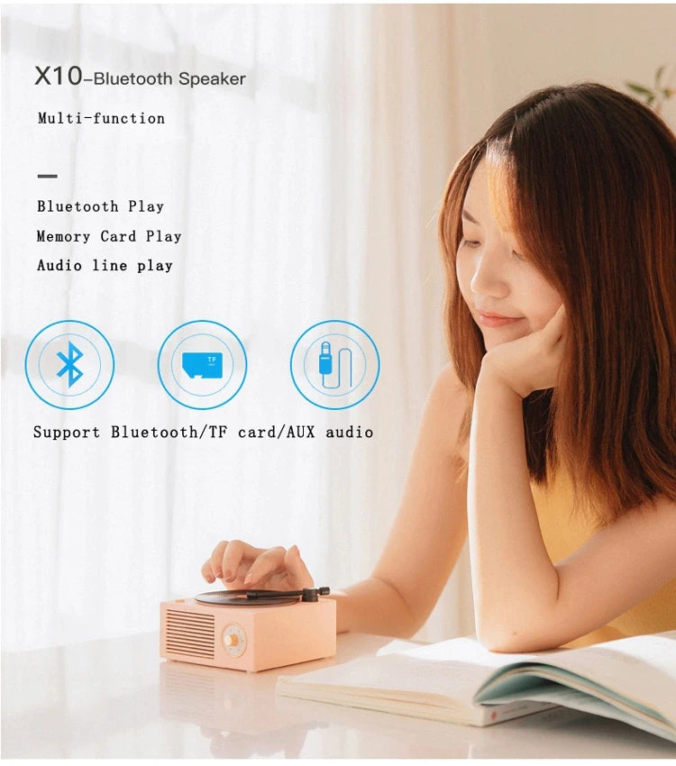 Vinyl Days - Portable Retro Classic Bluetooth Speaker